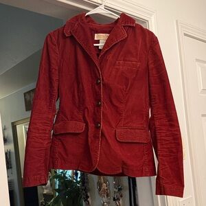 LONDONJEAN Rich Red Corduroy Blazer
